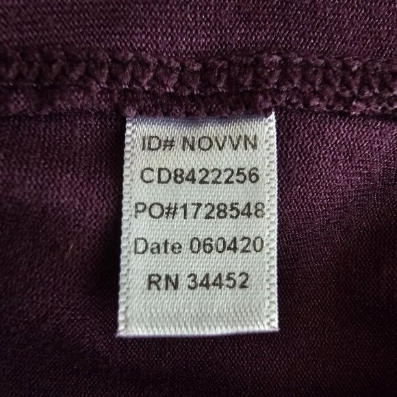 Cuddl Duds Far-infrared Enhance Eggplant Long Sleeve Top, Size XS - Picture 4 of 8